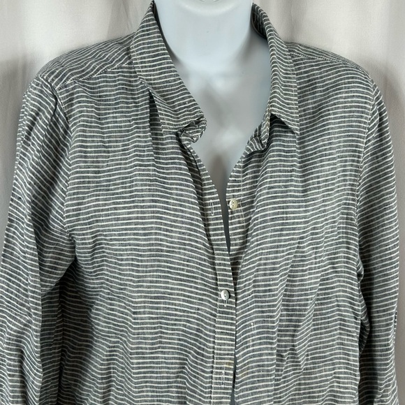 Artisan NY striped button front collared shirt dress M - Picture 3 of 6